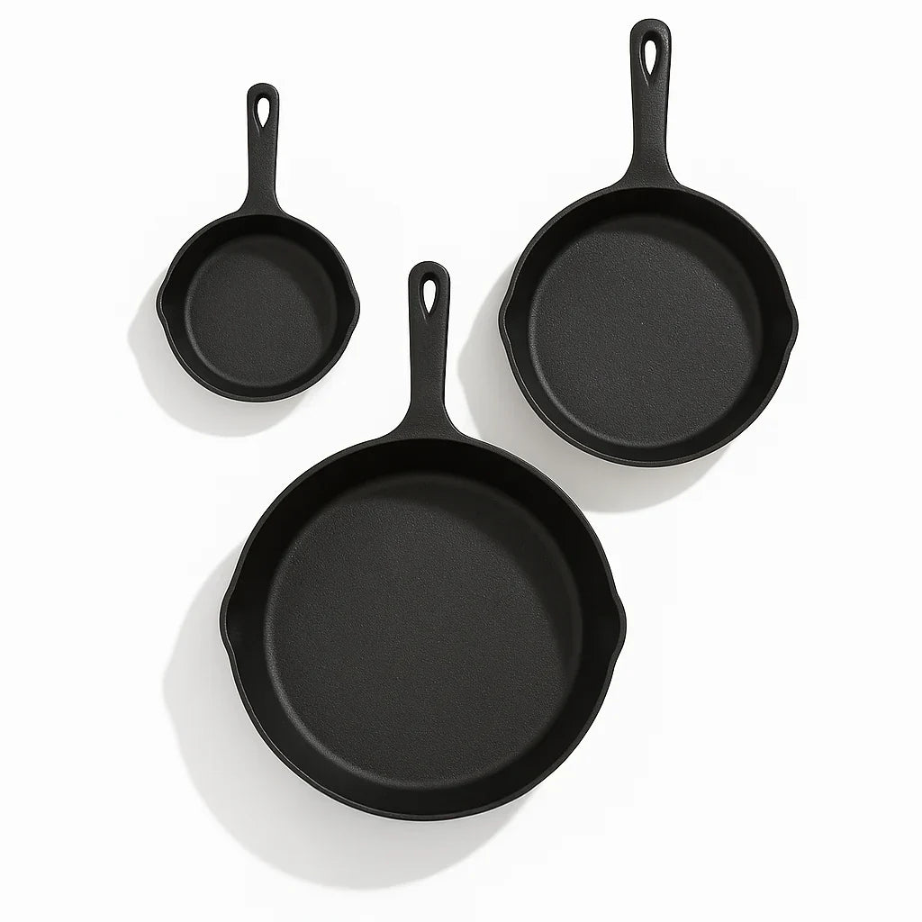 Gietijzeren Koekenpannenset (3-delig) - Tenkitchen.store
