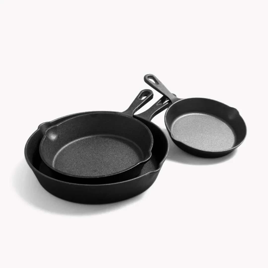 Gietijzeren Koekenpannenset (3-delig) - Tenkitchen.store