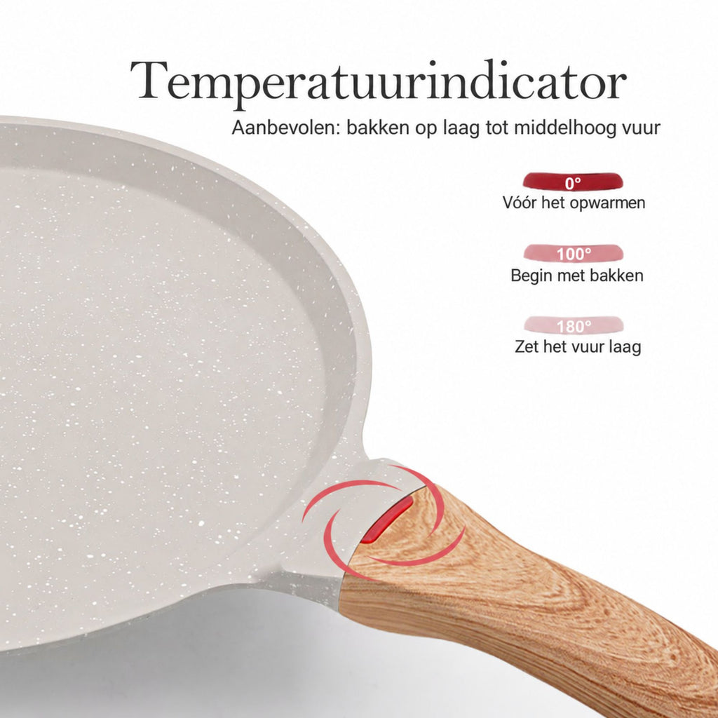 Crêpespan met Temperatuurindicator – Antiaanbaklaag