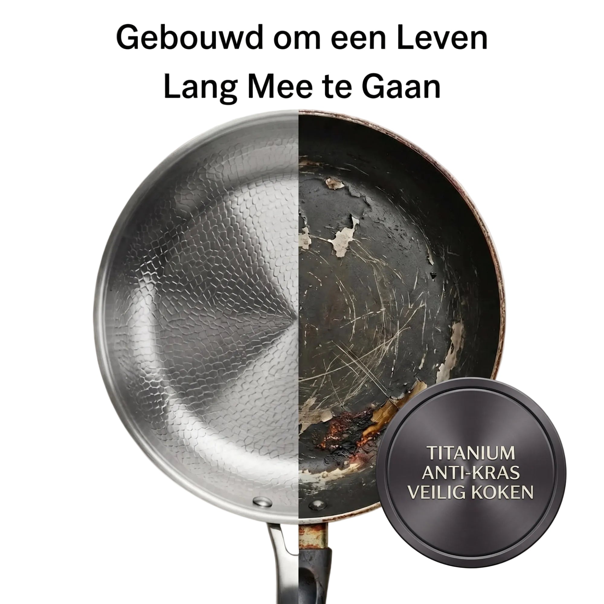 TEN® Gehamerde Titanium Pan - Tenkitchen.store