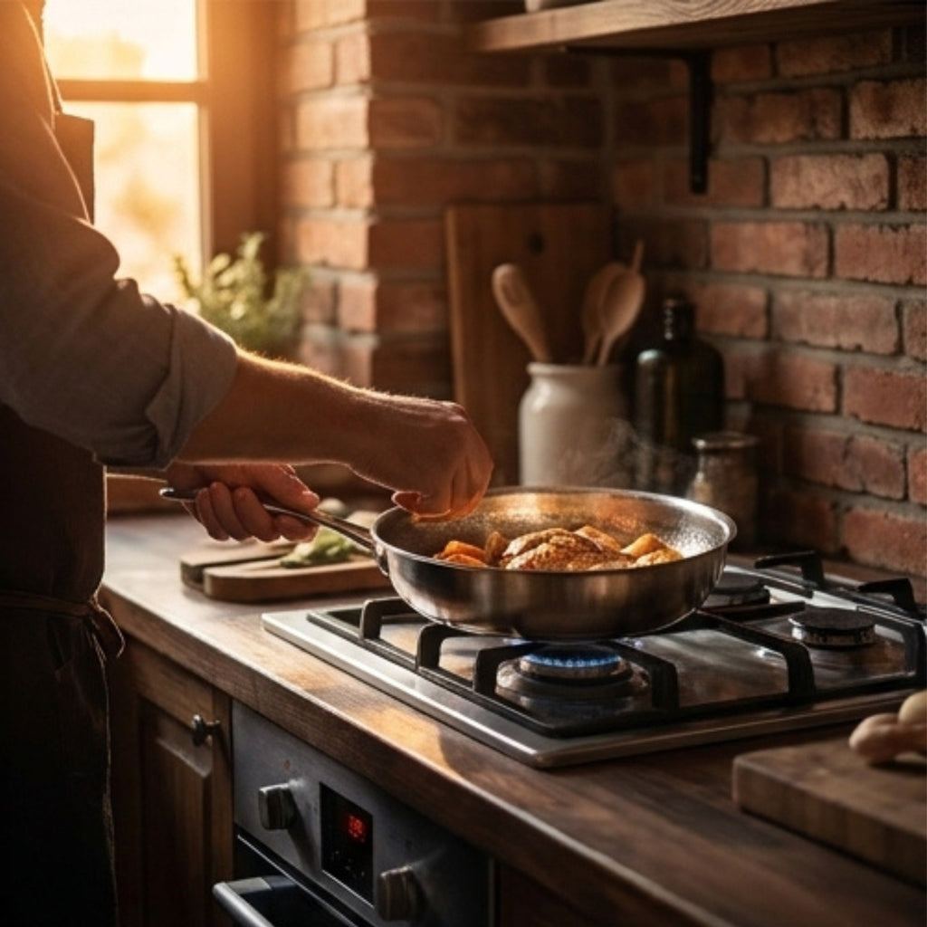 Gehamerde Titanium Pan