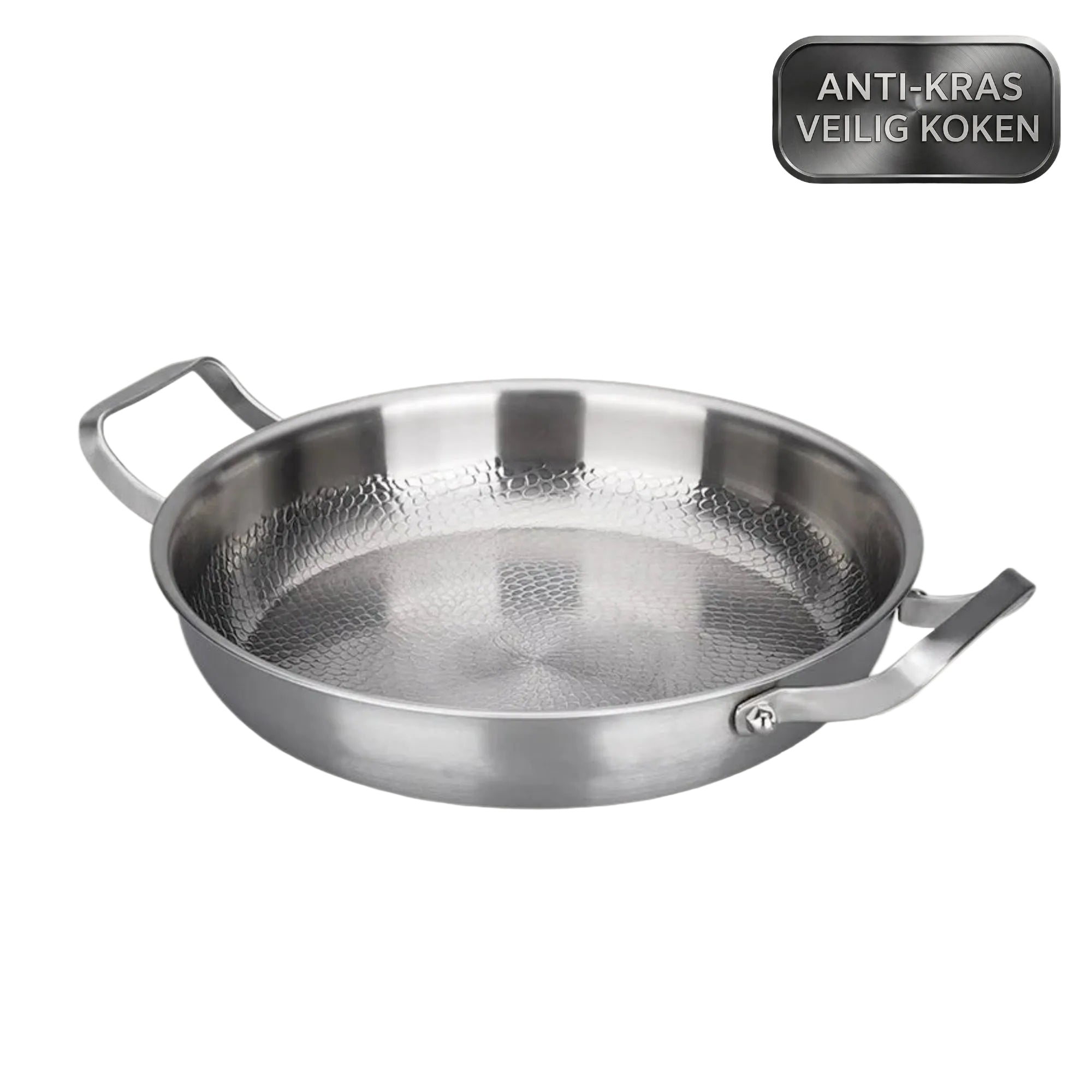 TEN® Gehamerde Titanium Sauteerpan met Twee Grepen - Tenkitchen.store