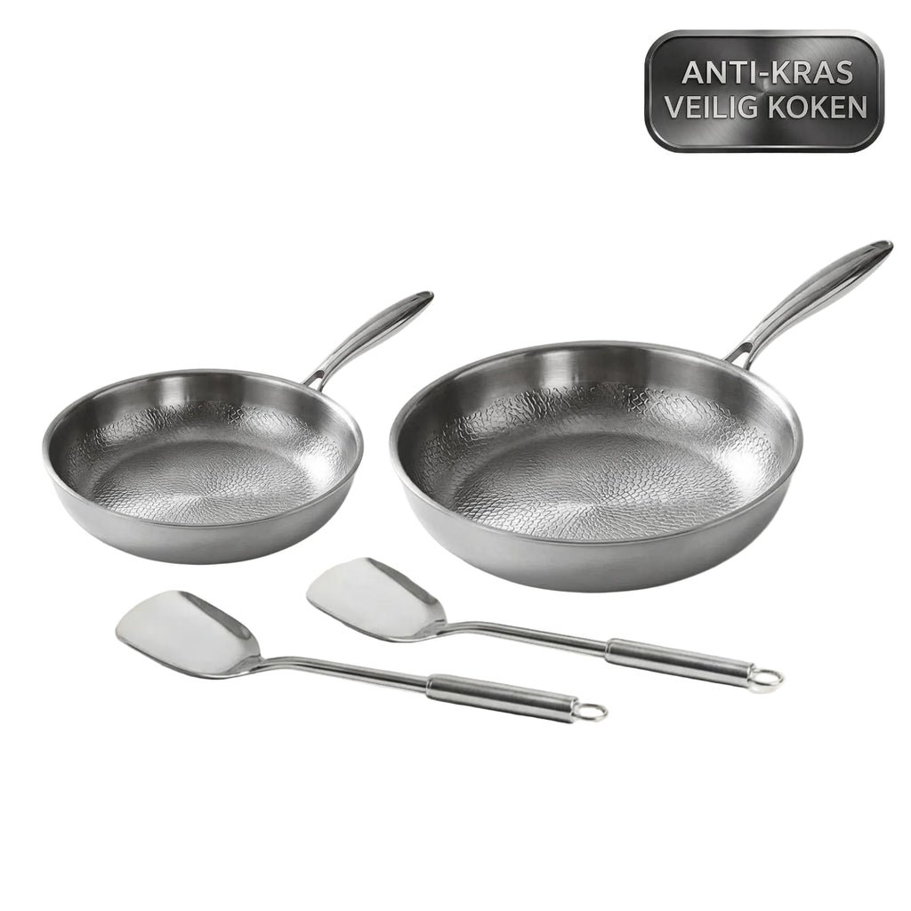 TEN® Gehamerde Titanium  Pan Pro Duo - Tenkitchen.store