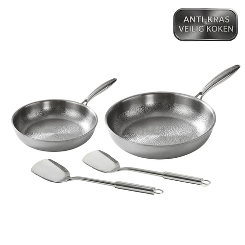 TEN® Gehamerde Titanium  Pan Pro Duo - Tenkitchen.store