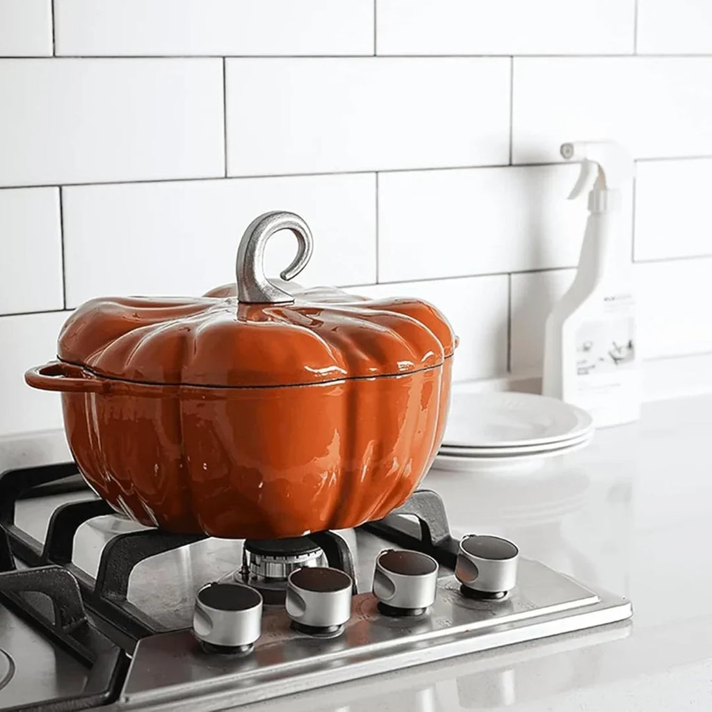 Pompoenvormige Gietijzeren Braadpan - Tenkitchen.store