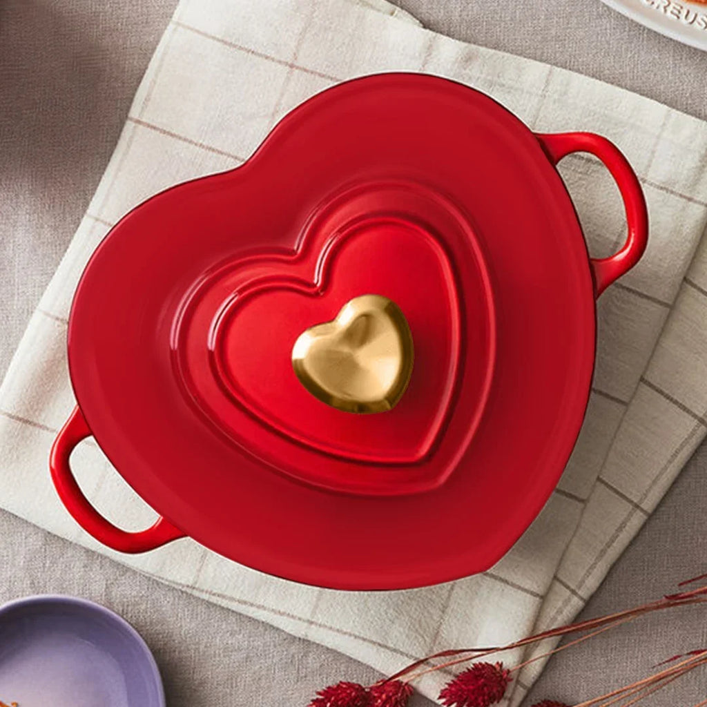 Heart-Shaped Cast Iron Pot - Tenkitchen.store