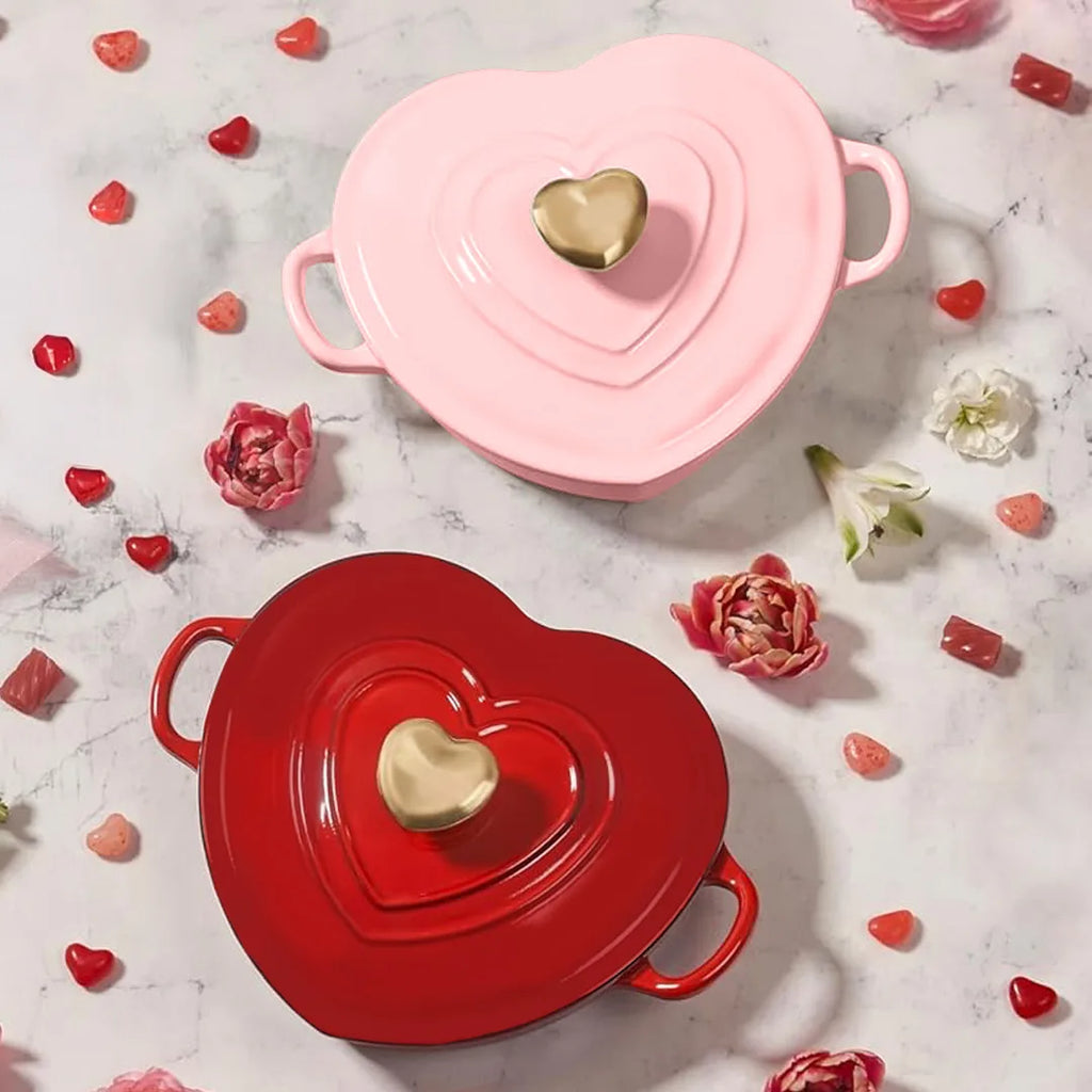 Heart-Shaped Cast Iron Pot - Tenkitchen.store